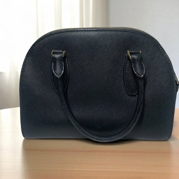 Kate Spade New York Reiley Dome Satchel Black Saffiano Leather Gold Hardware - Picture 3 of 10